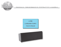 McIntosh LCR-80 - Owners manual 